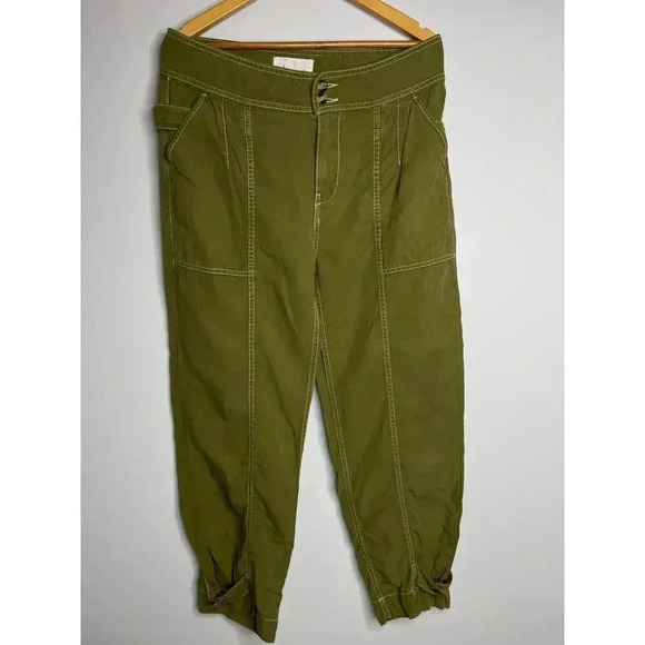 Anthropologie Jackson Tapered Utility pants size 6 Olive green - Picture 4 of 12